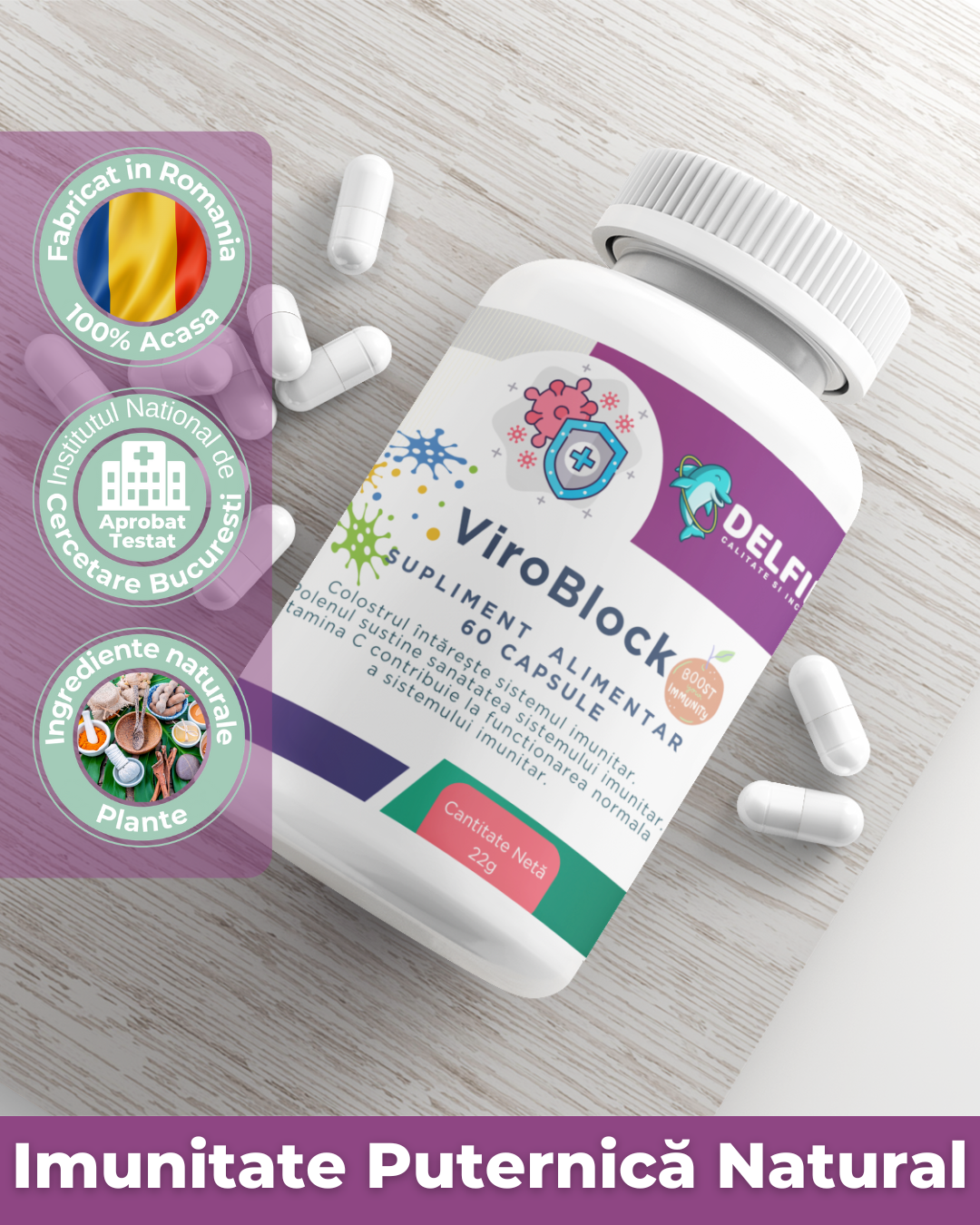 ViroBlock Delfino®️ - 60 de capsule