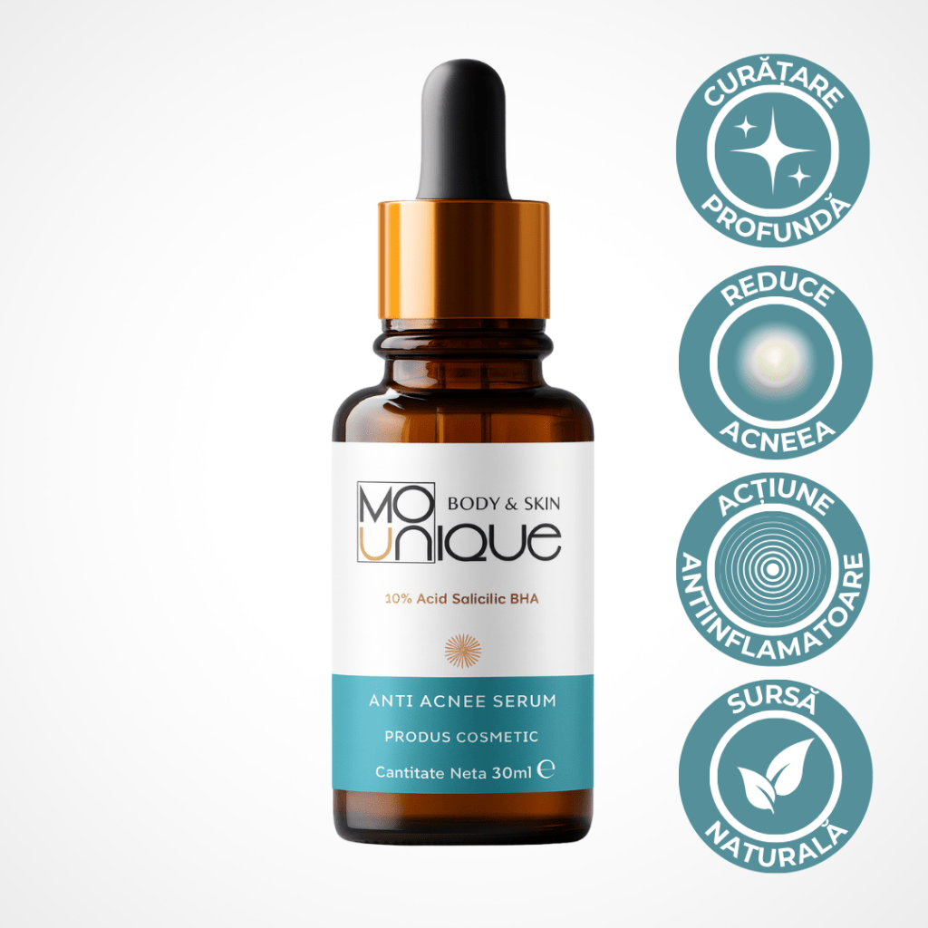 Anti Acnee Serum cu 10% Acid Salicilic BHA -  30 ml - Mounique