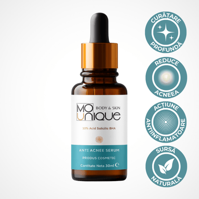 Anti Acnee Serum cu 10% Acid Salicilic BHA - 30 ml